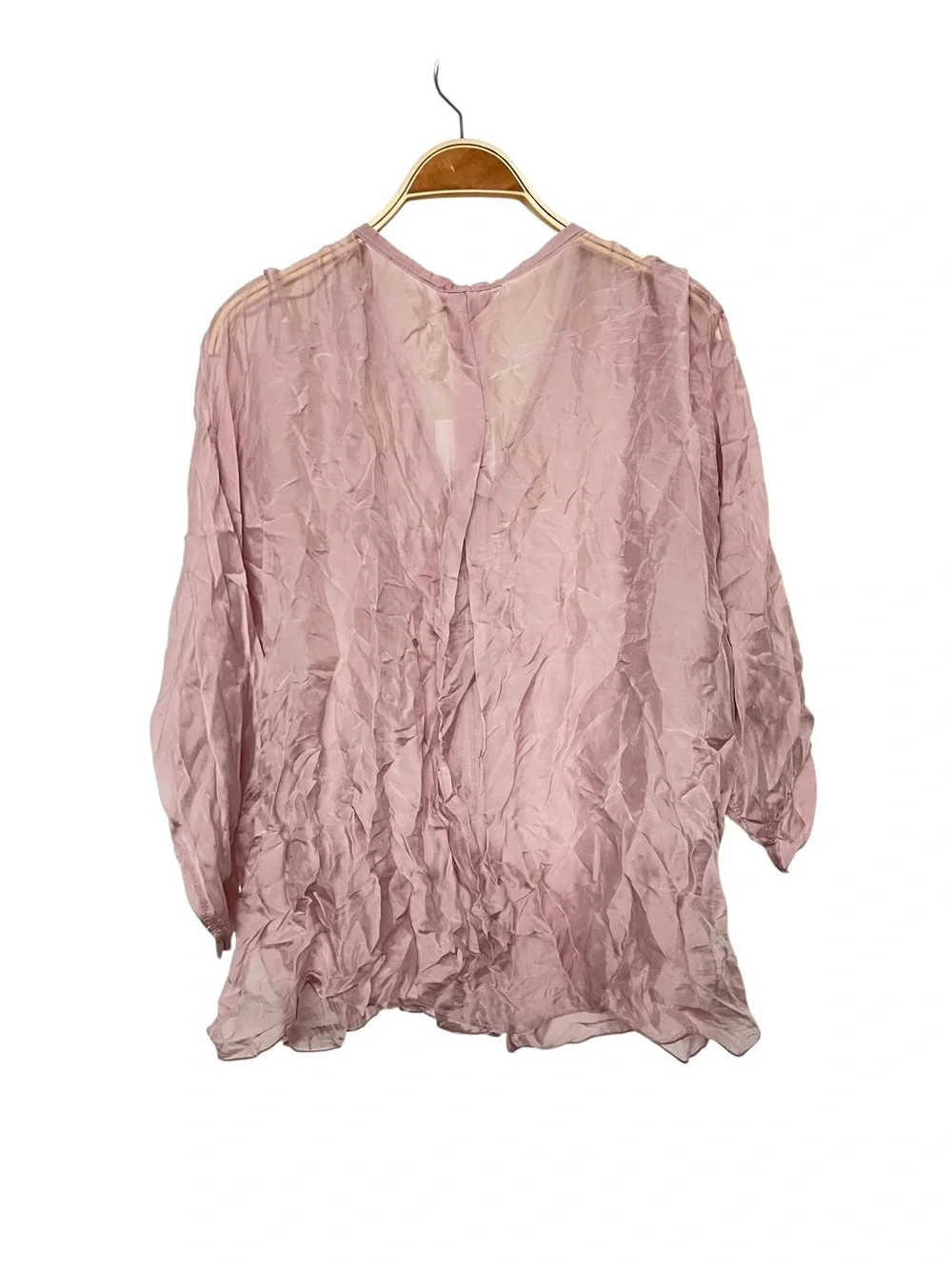 New‎ Suit.e Light Pink Women's Sheer Button-Front Top & Wide Leg Pants Vacation